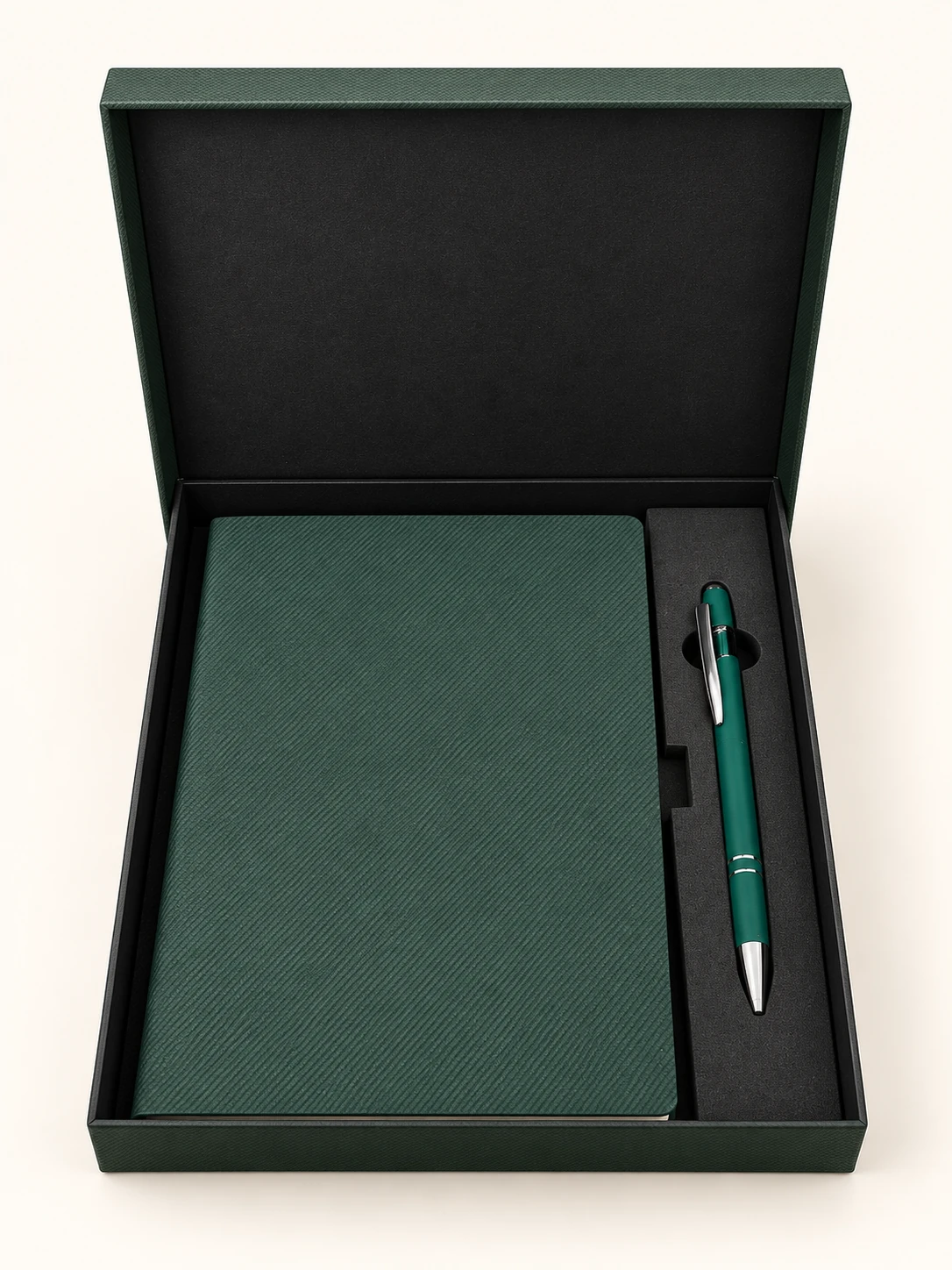 Green Diary and Pen Gift Set